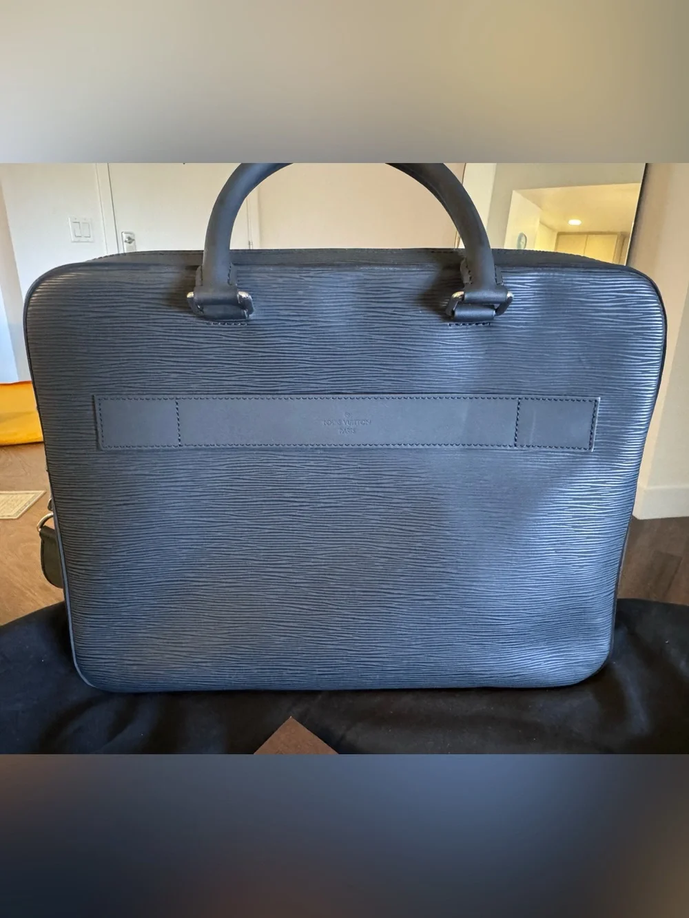 Louis Vuitton Dark Gray Epi Leather Business Tote